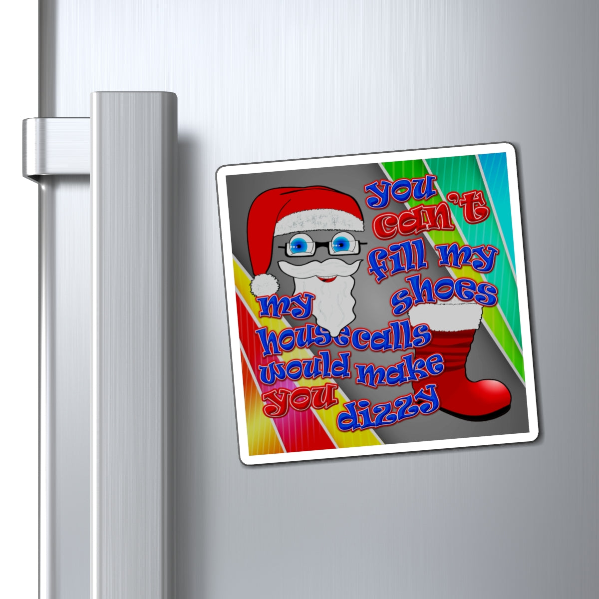santa's shoes - Magnets - (rainbow split)