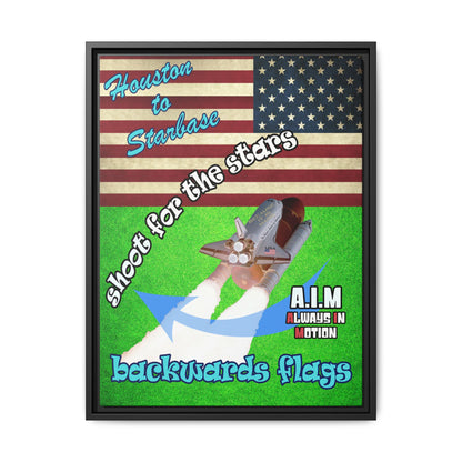 shoot for the stars - framed canvas art (green turf)