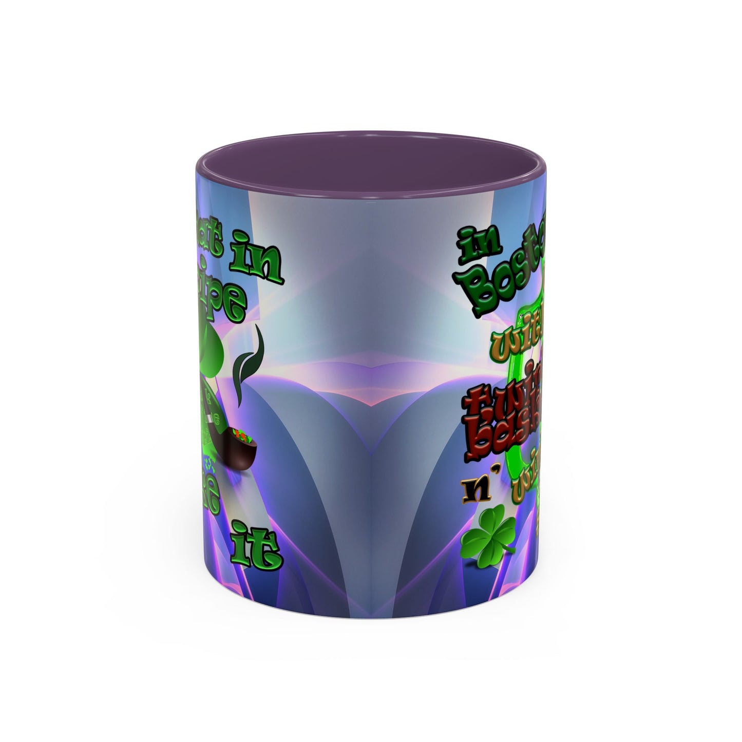 celtics logo - Accent Mug (grey-pink wave)