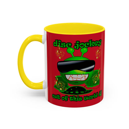 disc jockey - Accent Mug (dark red)