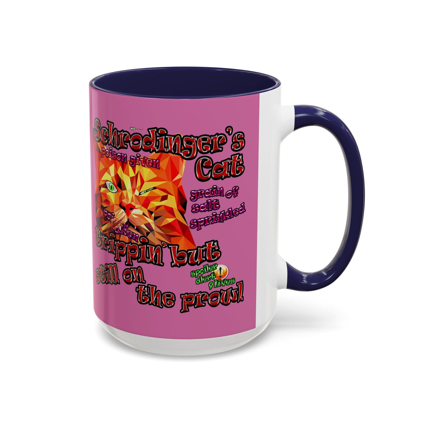 schrodinger's cat - Accent Mug (light pink)
