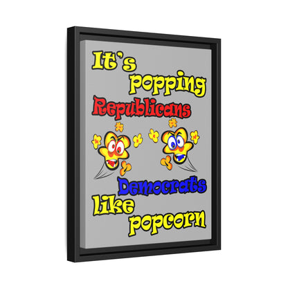 popping like popcorn - framed canvas art (light grey)