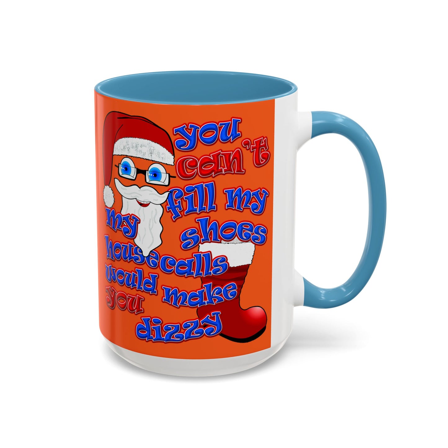 santa's shoes - Accent Mug (orange)