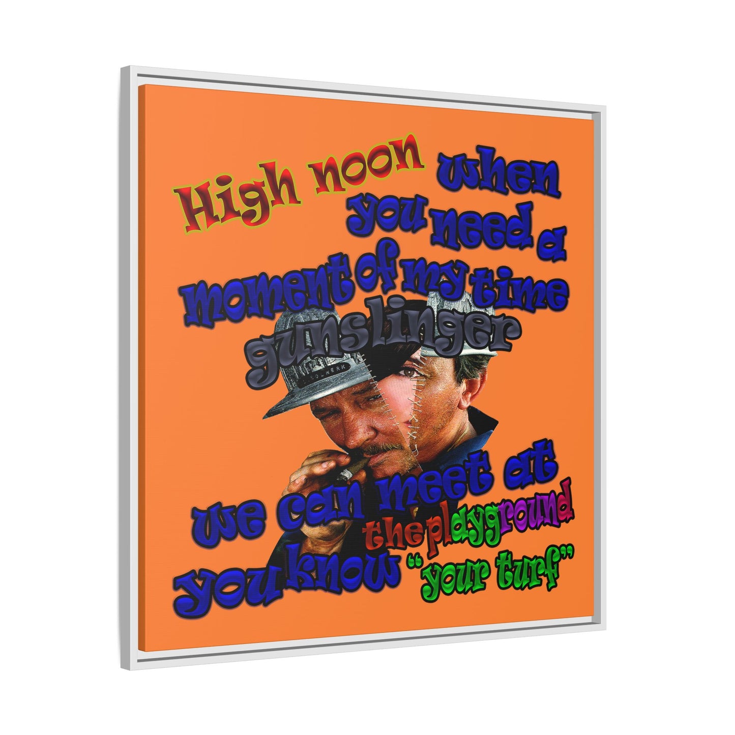 high noon - framed canvas art (crusta)