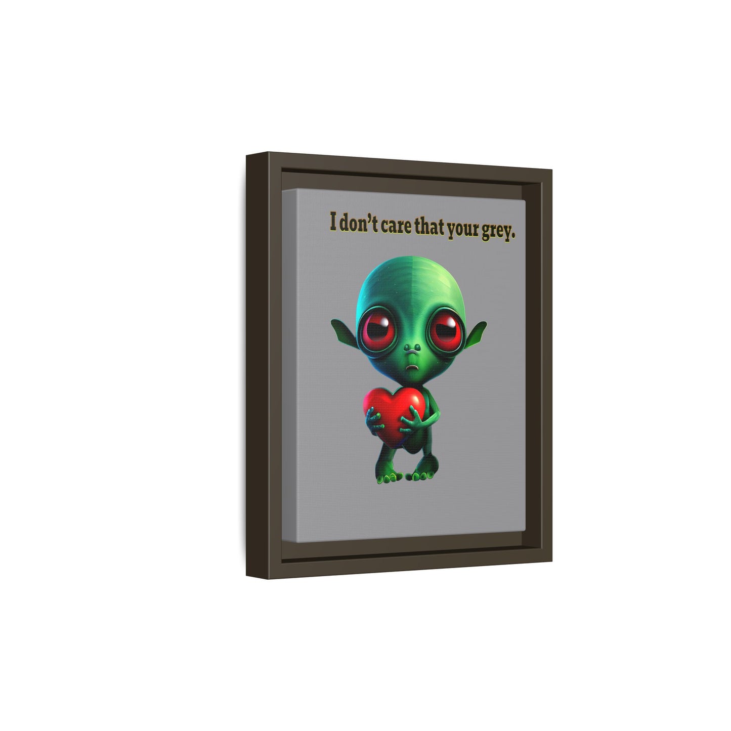 I don't care that your grey - framed canvas art (grey)