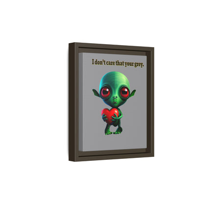 I don't care that your grey - framed canvas art (grey)