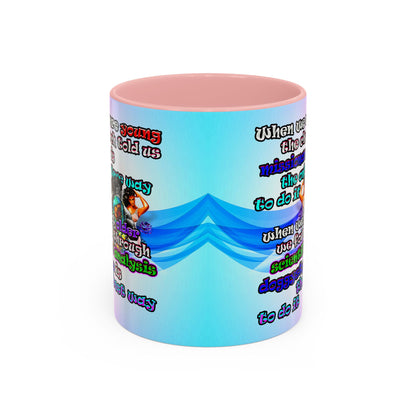 doggystyle - Accent Mug (light blue-pink wave)