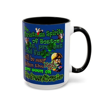 christmas spirits of boston - Accent Mug (dark blue)