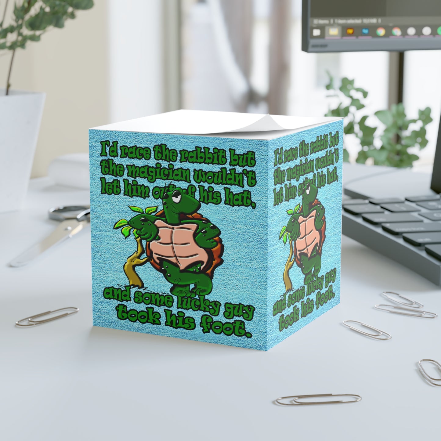 turtle race - note cube (faded blue)