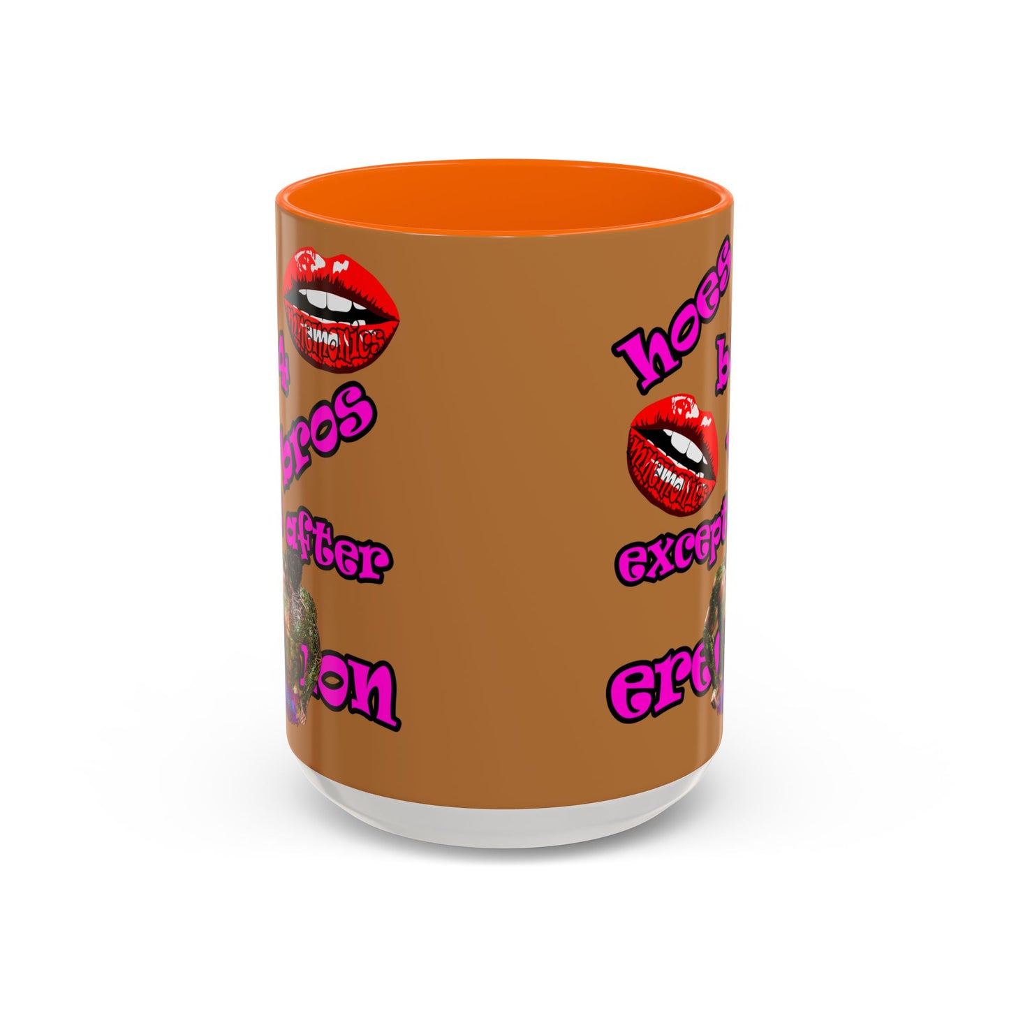 hoes b4 bros - Accent Mug (light brown)