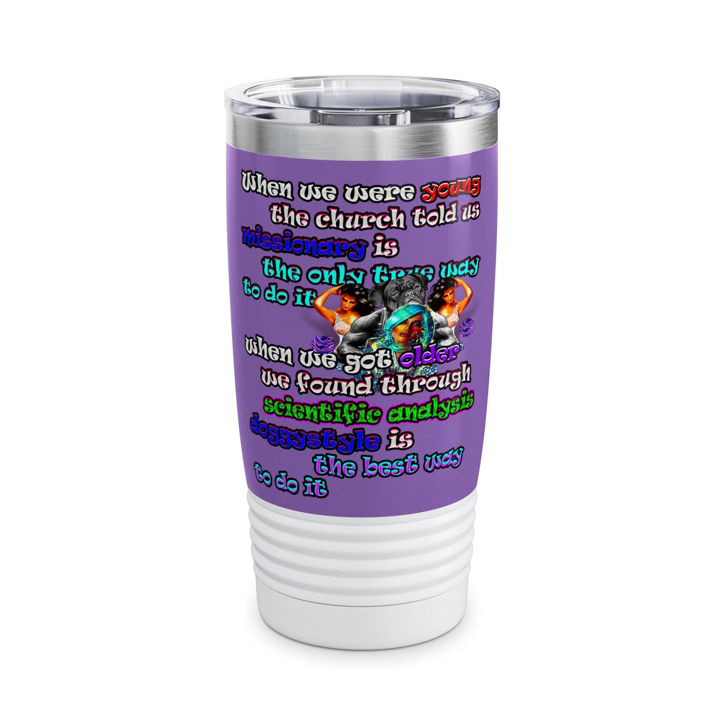doggystyle - Ringneck Tumbler, 20oz (light purple)