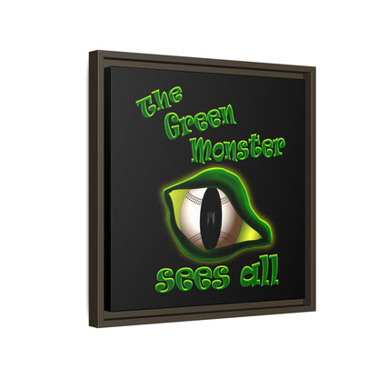 green monster - framed canvas art (black)