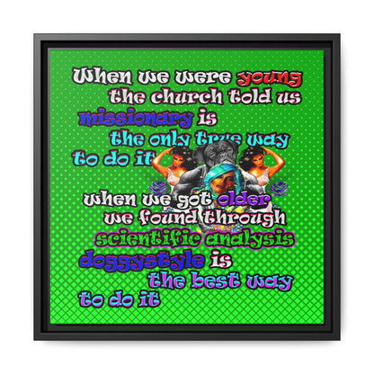 doggystyle - framed canvas art (logo green)