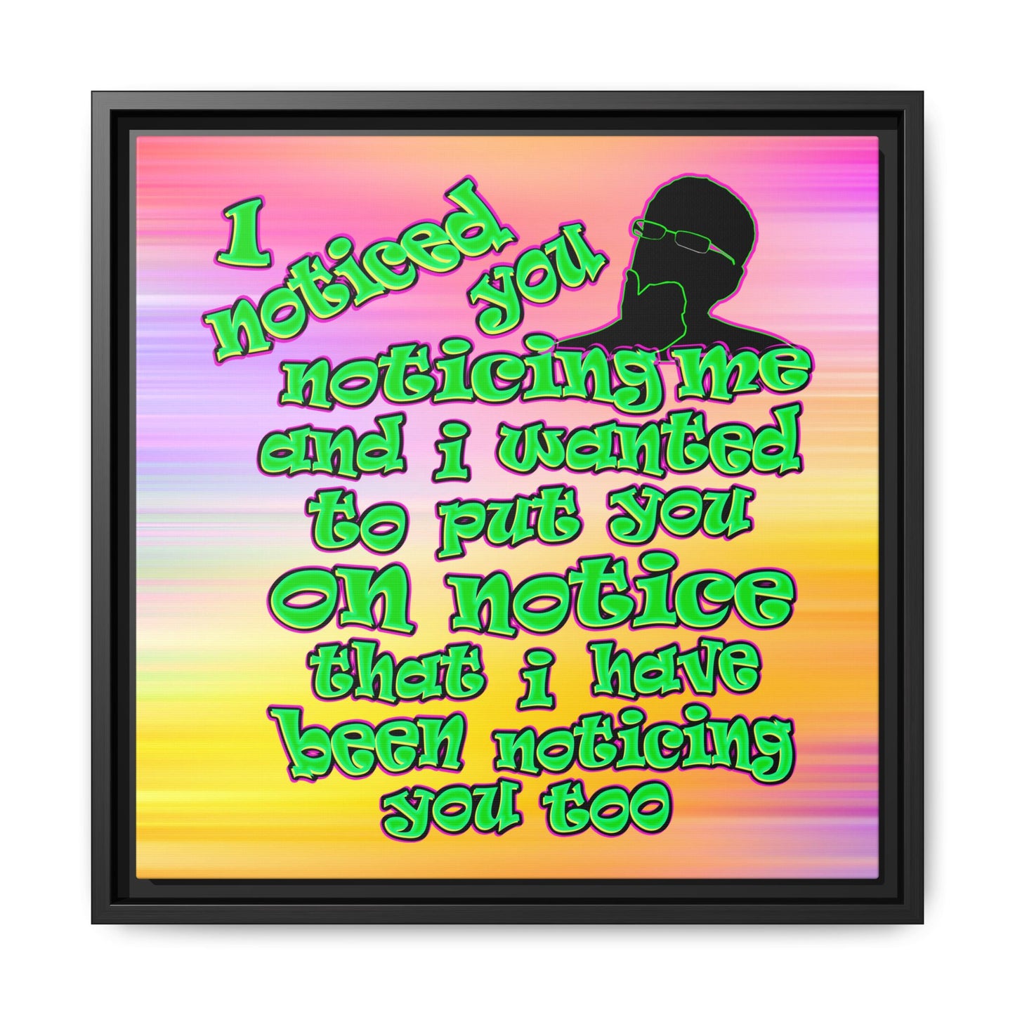 noticed you noticing - framed canvas art (color blur)