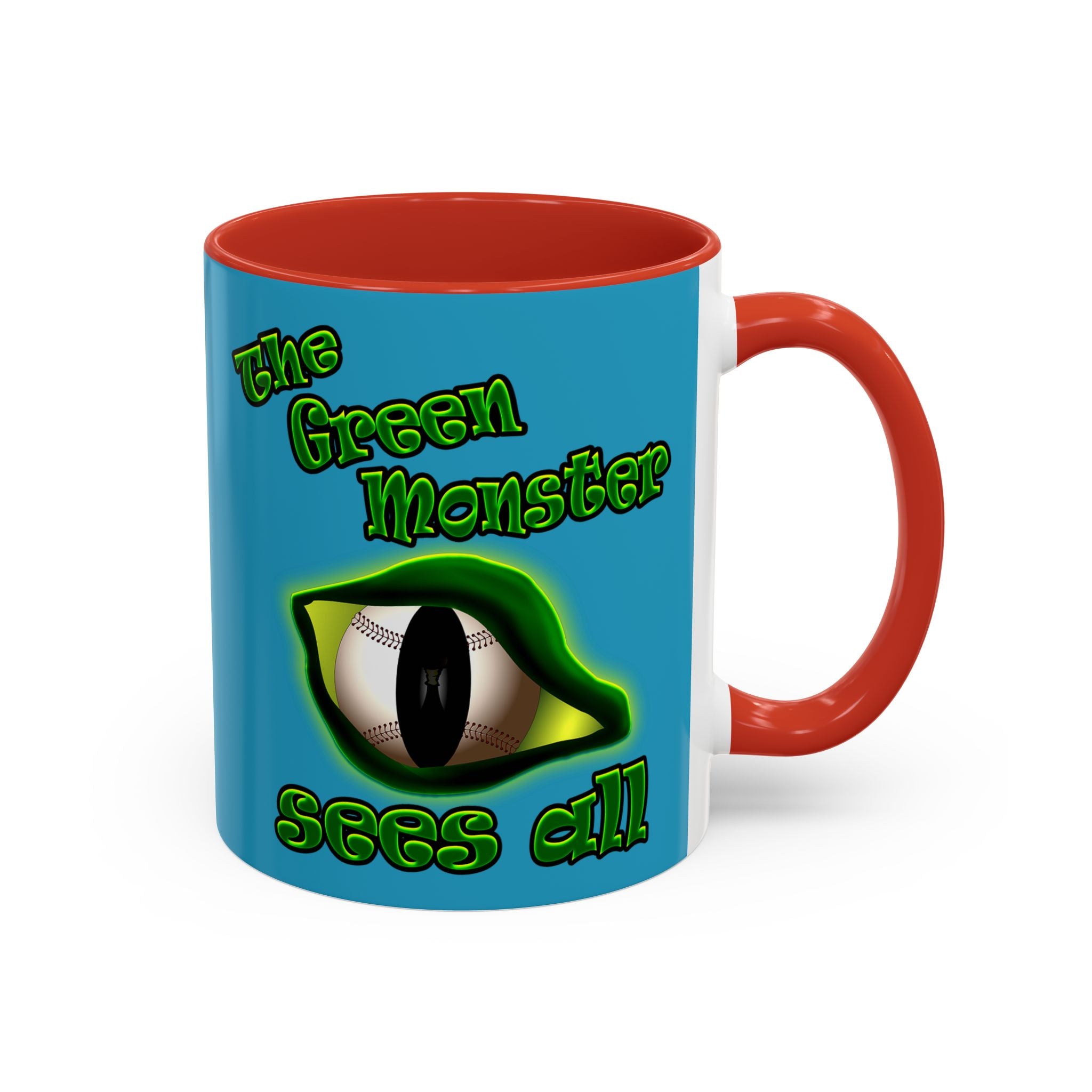 green monster - Accent Mug (turquoise)