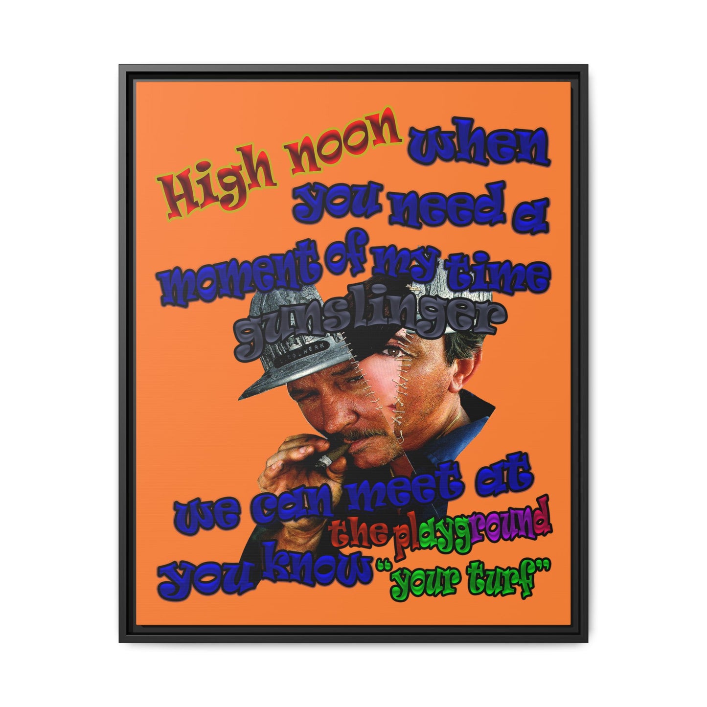 high noon - framed canvas art (crusta)