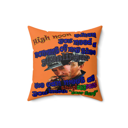 high noon - Faux Suede Square Pillow - (crusta)
