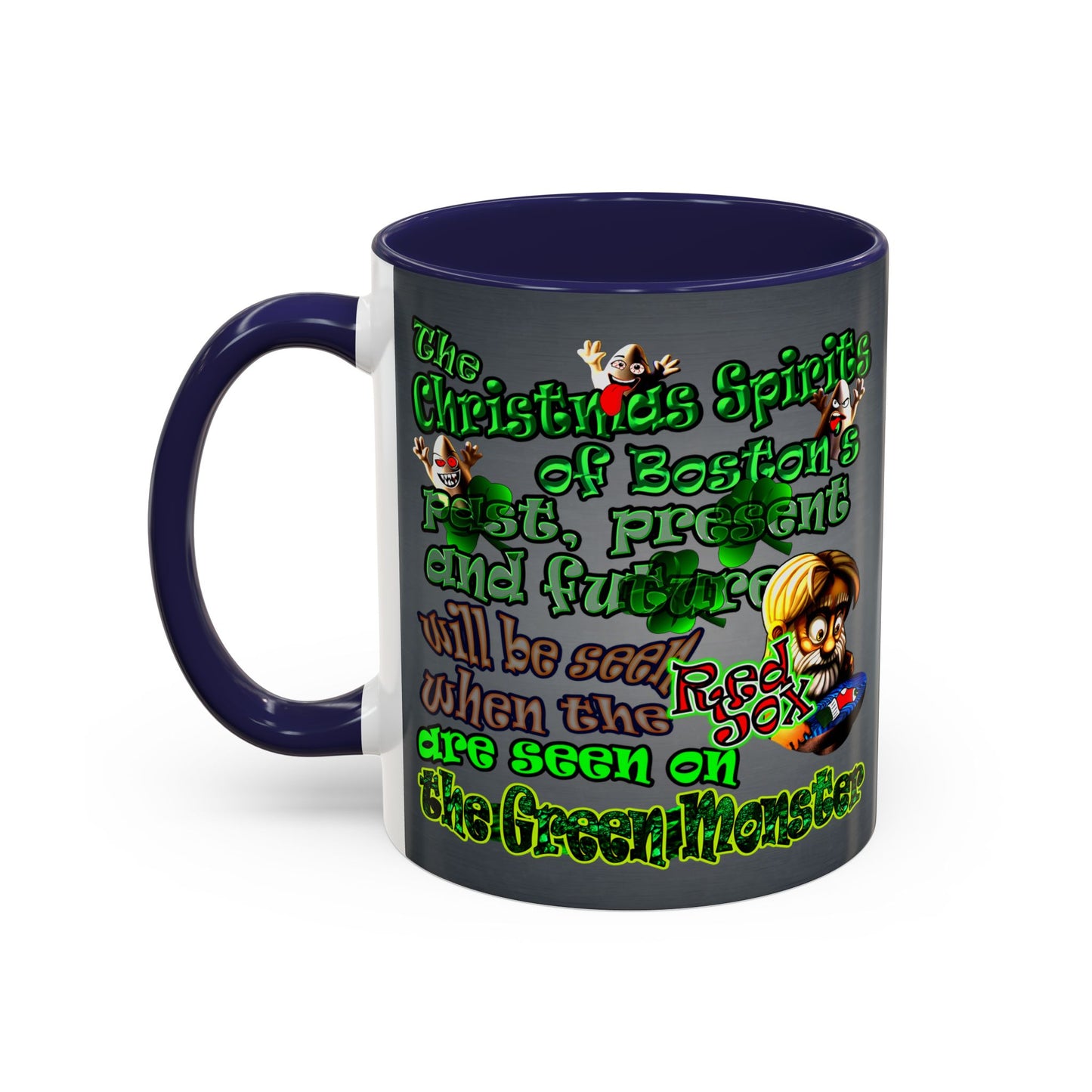 christmas spirits of boston - Accent Mug (grey-light grey)
