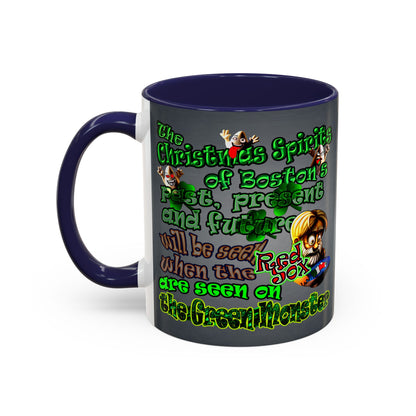 christmas spirits of boston - Accent Mug (grey-light grey)