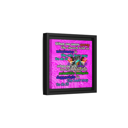 doggystyle - framed canvas art (pink swirl)