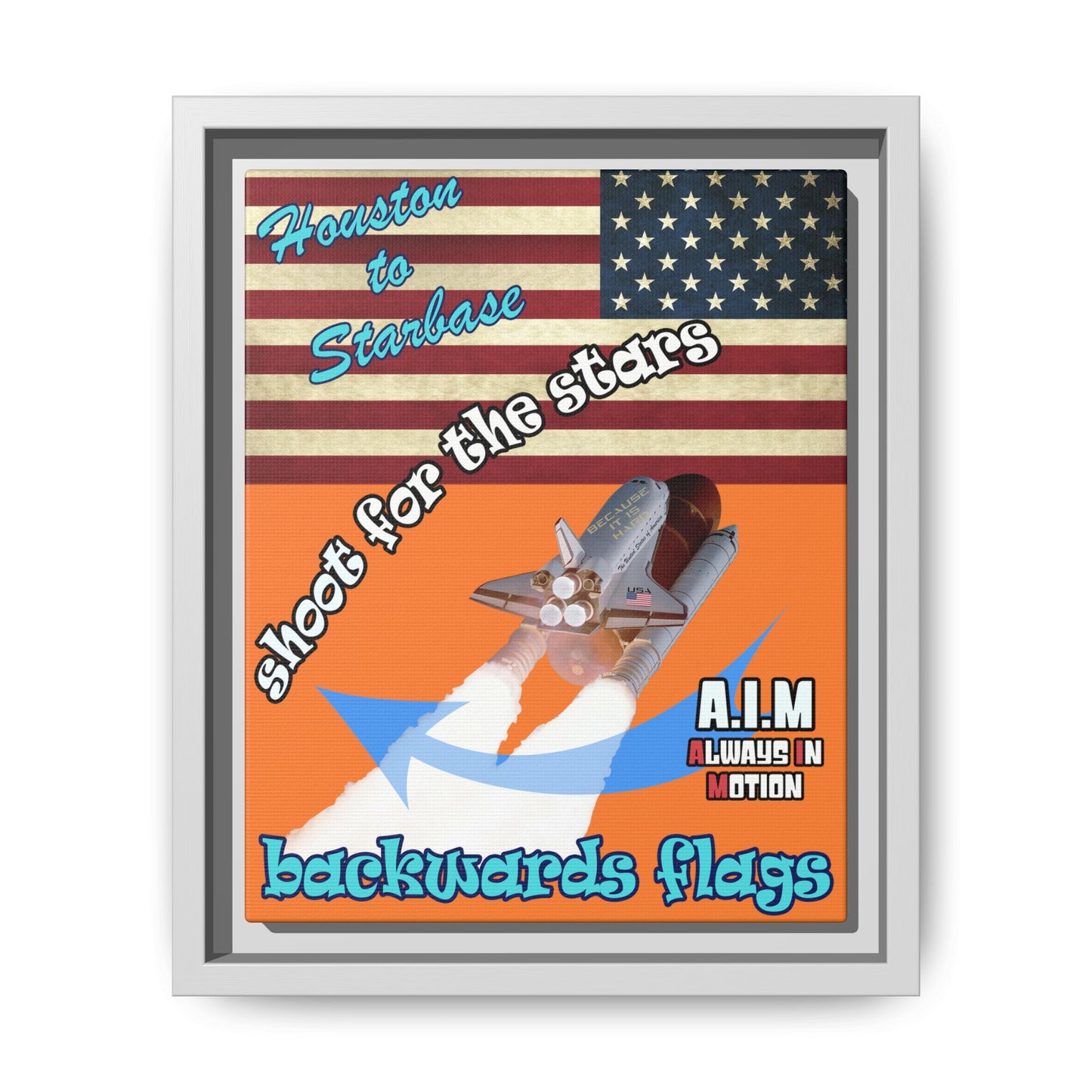 shoot for the stars - framed canvas art (crusta)
