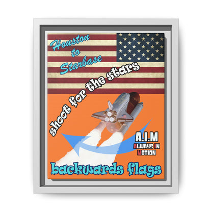 shoot for the stars - framed canvas art (crusta)