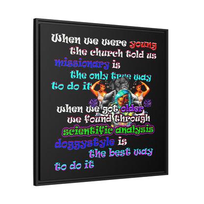 doggystyle - framed canvas art (black)
