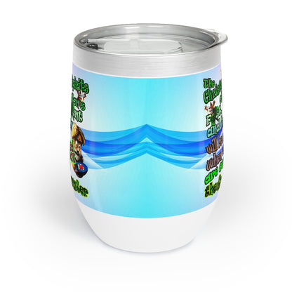 christmas spirits of boston - Chill Wine Tumbler (light blue-pink wave)