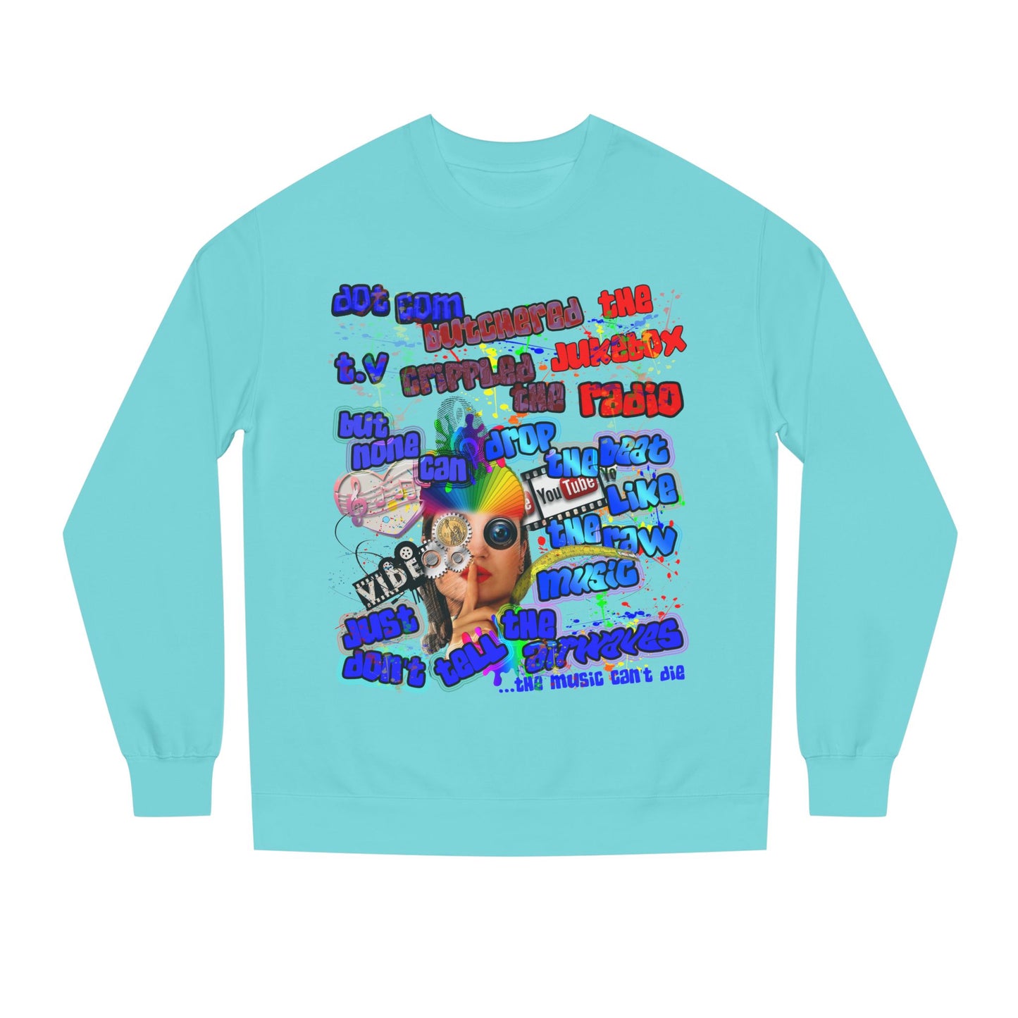 drop the beat - Unisex Crew Neck Sweatshirt