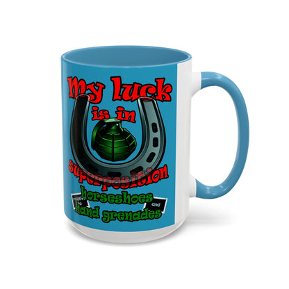my luck - Accent Mug (turquoise)