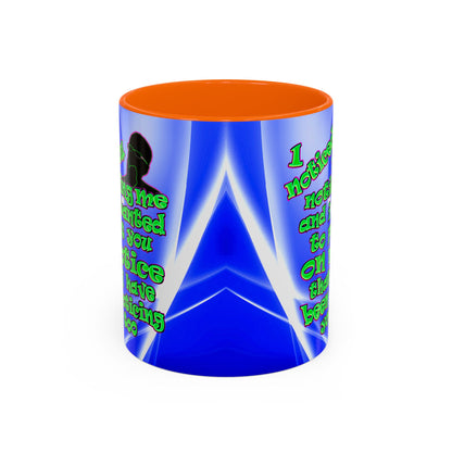 noticed you noticing - Accent Mug (blue-white wave)