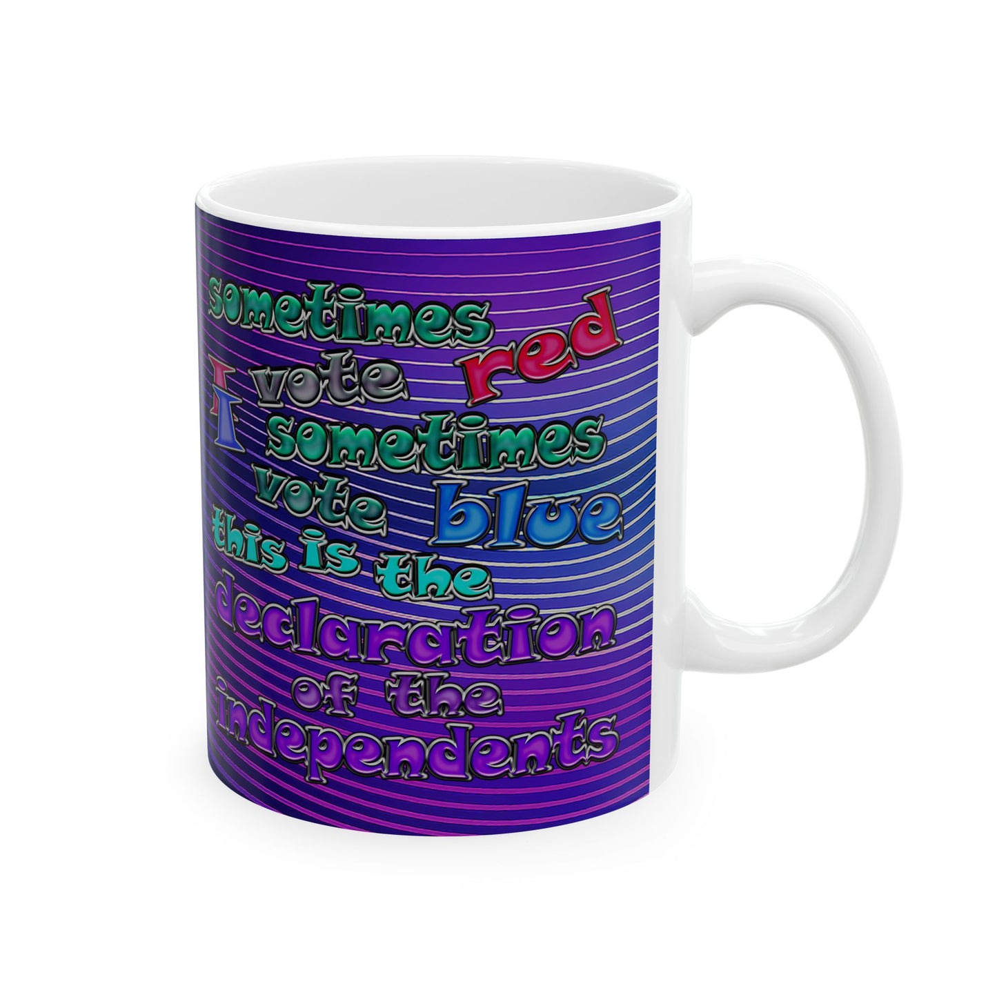 declaration of the independents - White Mug (purple wave)