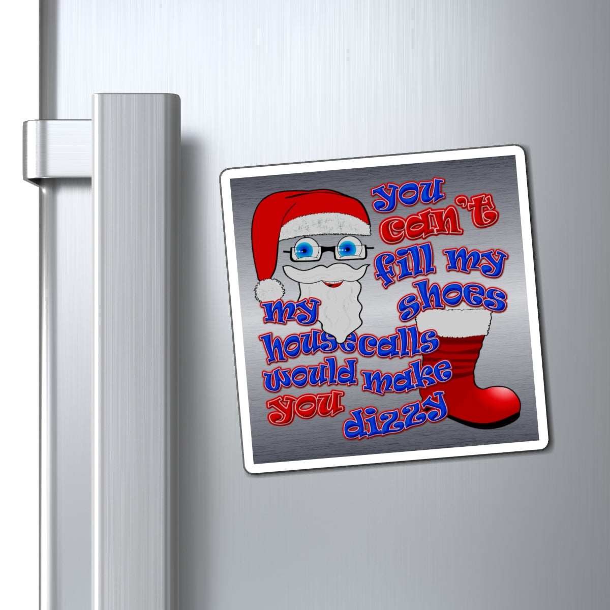 santa's shoes - Magnets - (brushed nickel)
