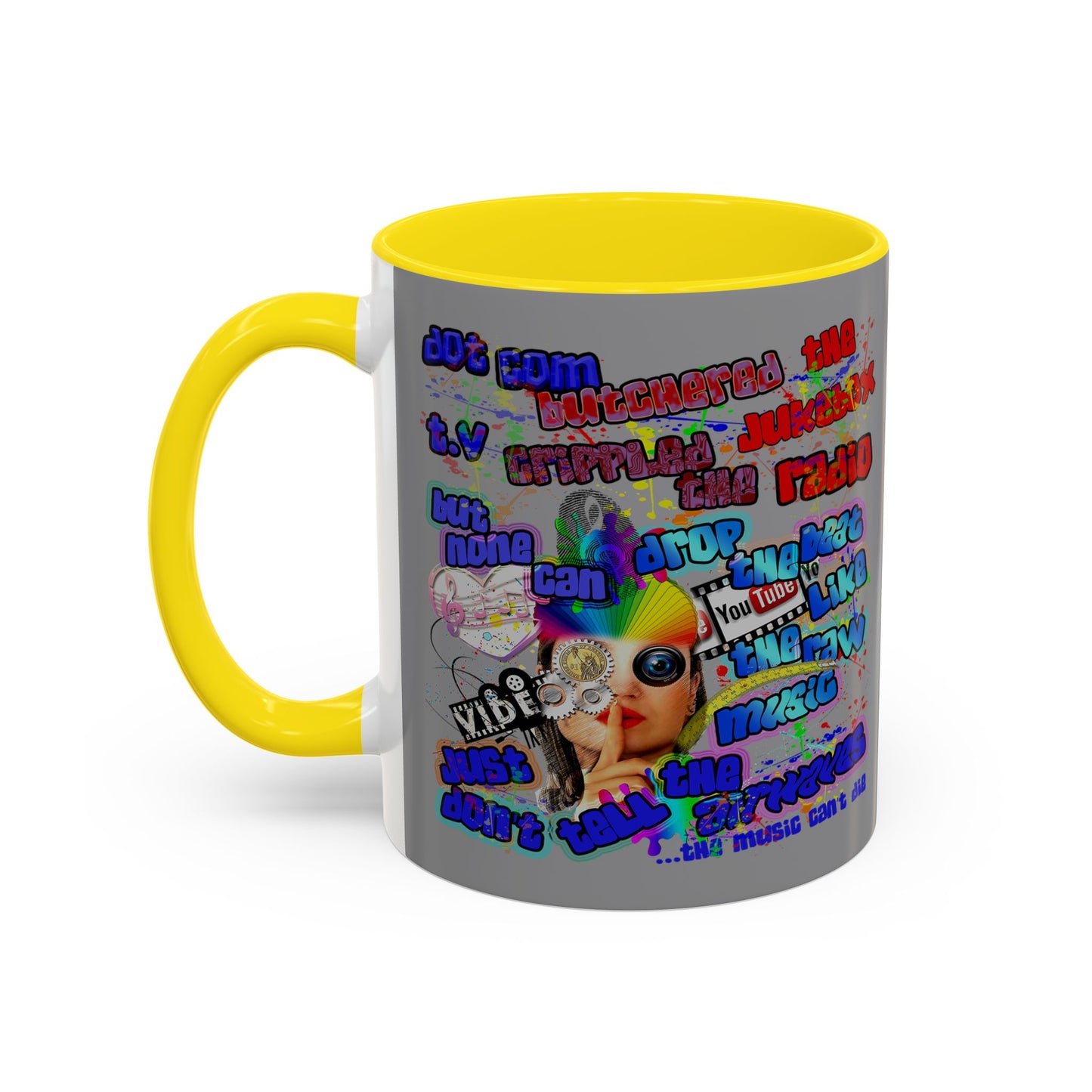 drop the beat - Accent Mug (grey)