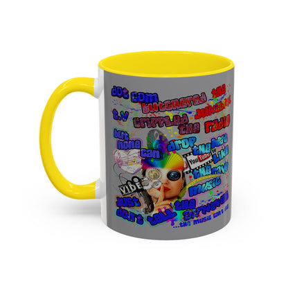 drop the beat - Accent Mug (grey)