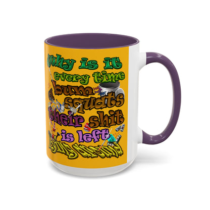 the bum's shit - Accent Mug (yellow)