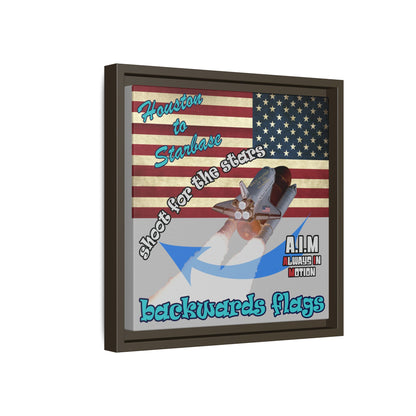 shoot for the stars - framed canvas art (light grey)
