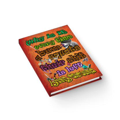 the bum's shit - journal-lined (burnt orange)