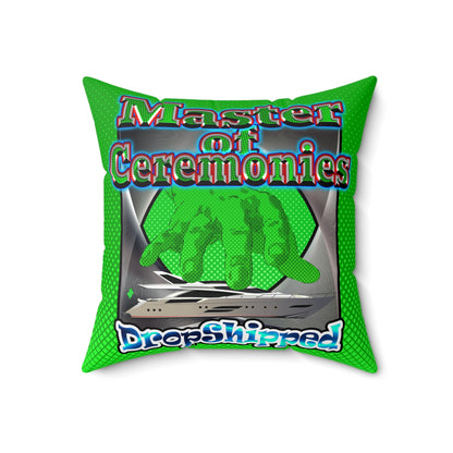 logo - Faux Suede Square Pillow - (logo green)