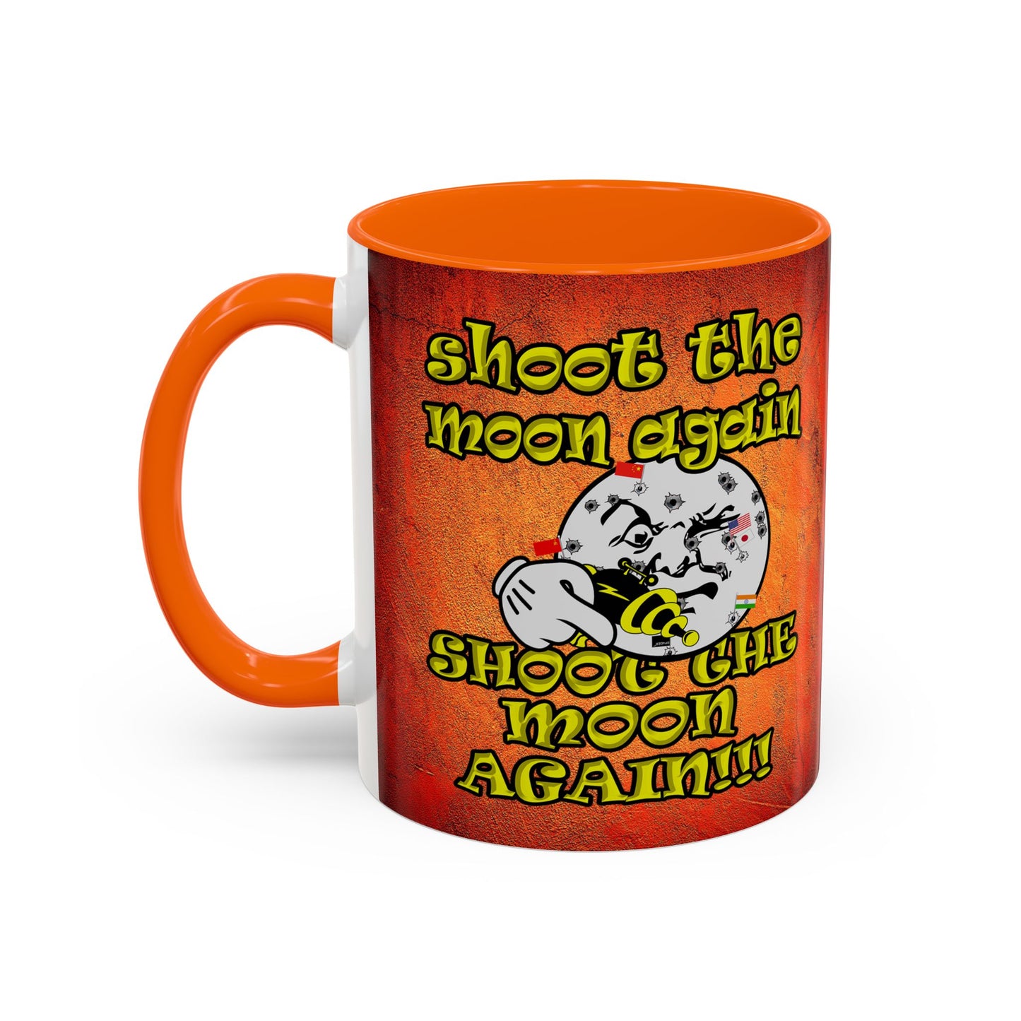 shoot the moon again - Accent Mug (burnt orange)