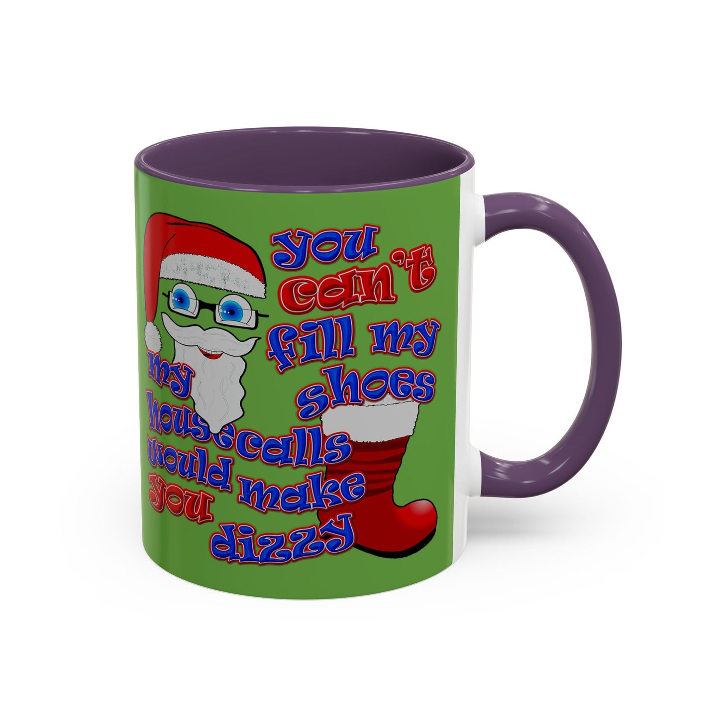 santa's shoes - Accent Mug (green)