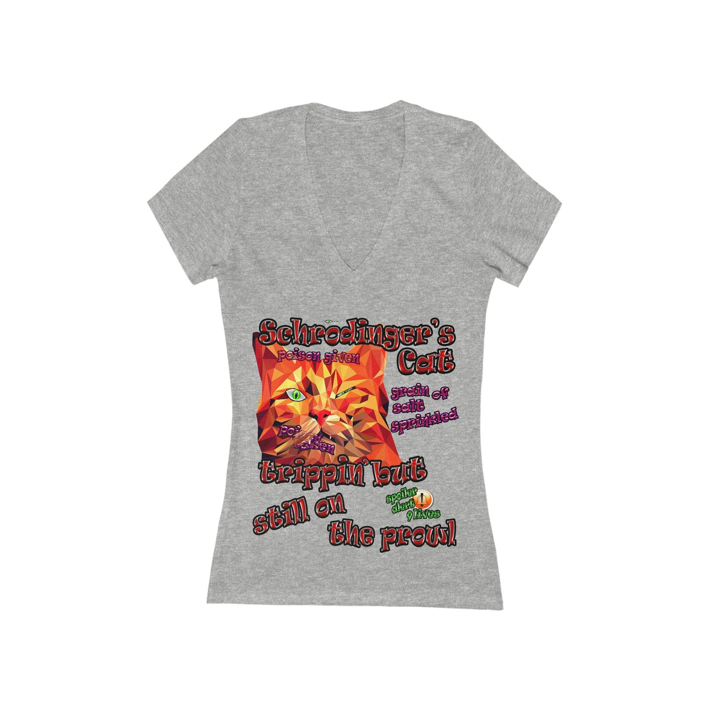 schrodinger's cat - Women's Jersey Short Sleeve Deep V-Neck Tee