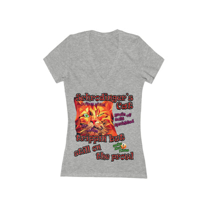 schrodinger's cat - Women's Jersey Short Sleeve Deep V-Neck Tee
