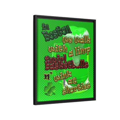celtics logo - framed canvas art (logo green)