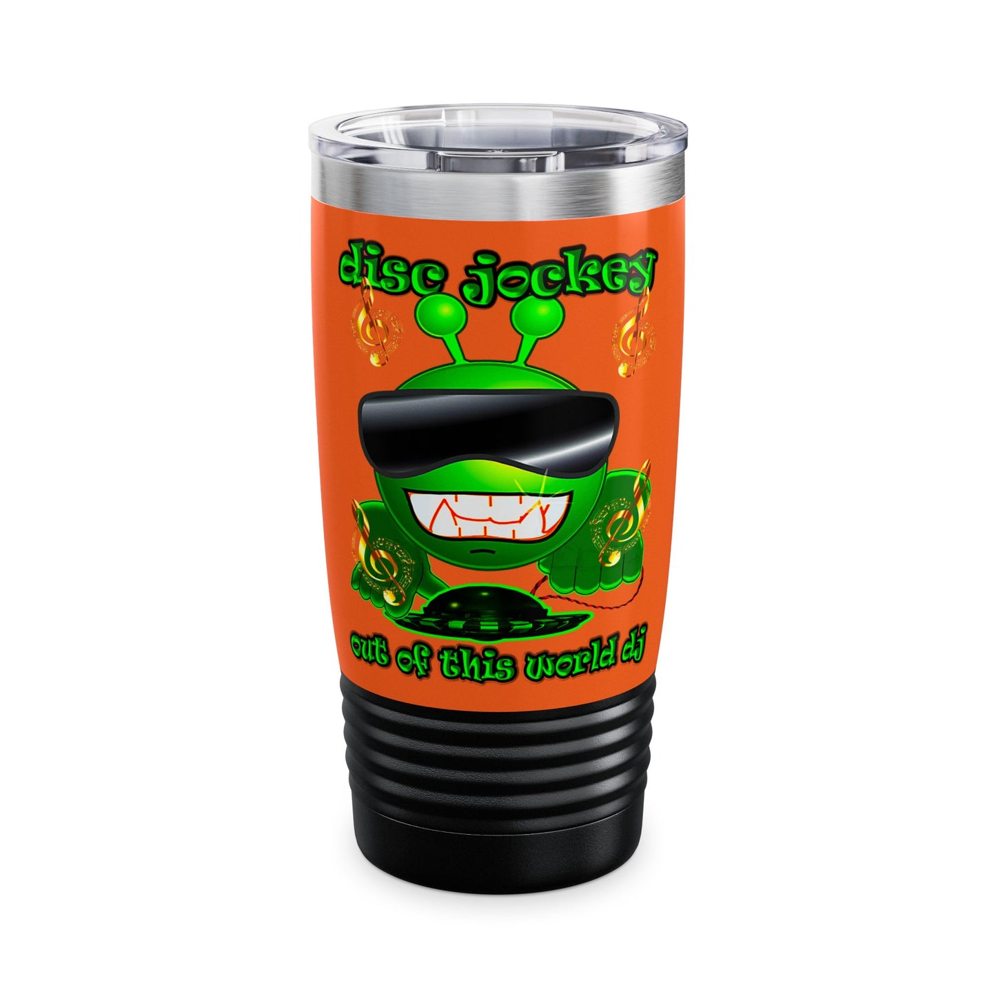 disc jockey - Ringneck Tumbler, 20oz (orange)