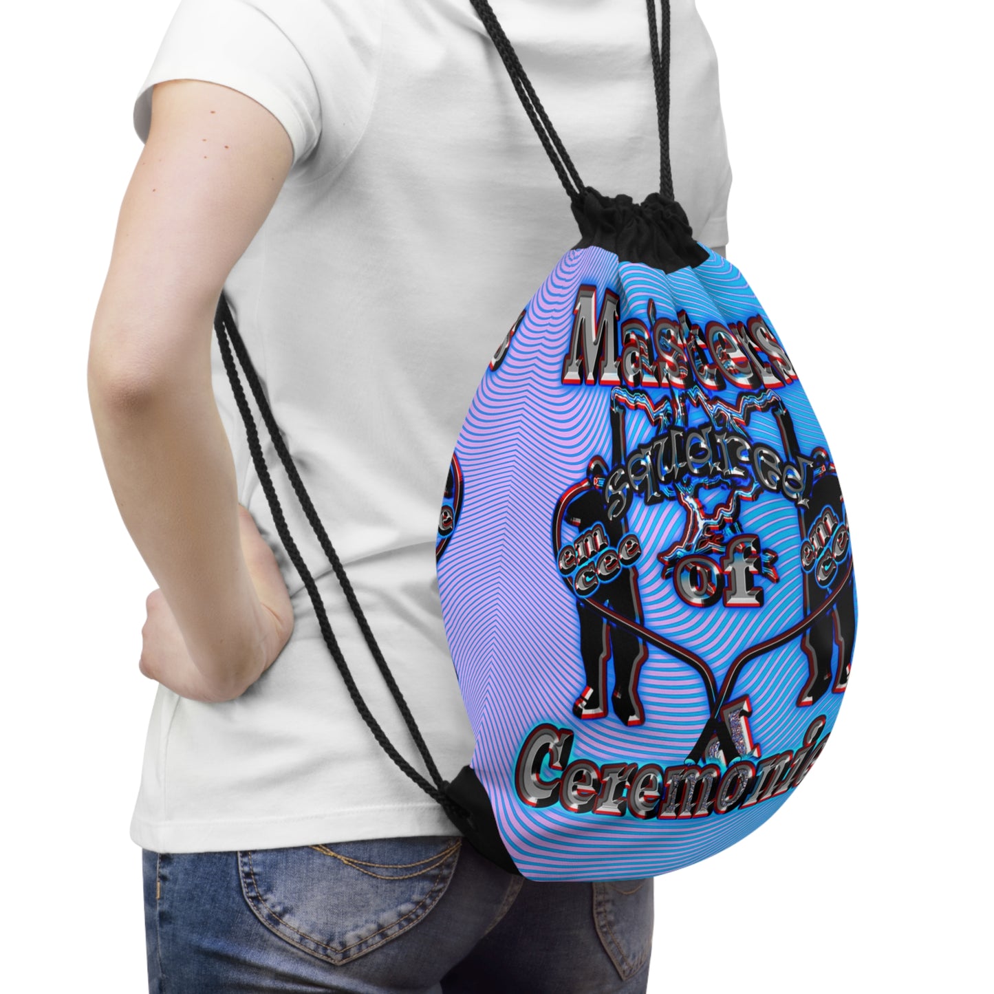 em cee squared - Drawstring Bag (light blue-purple wave)