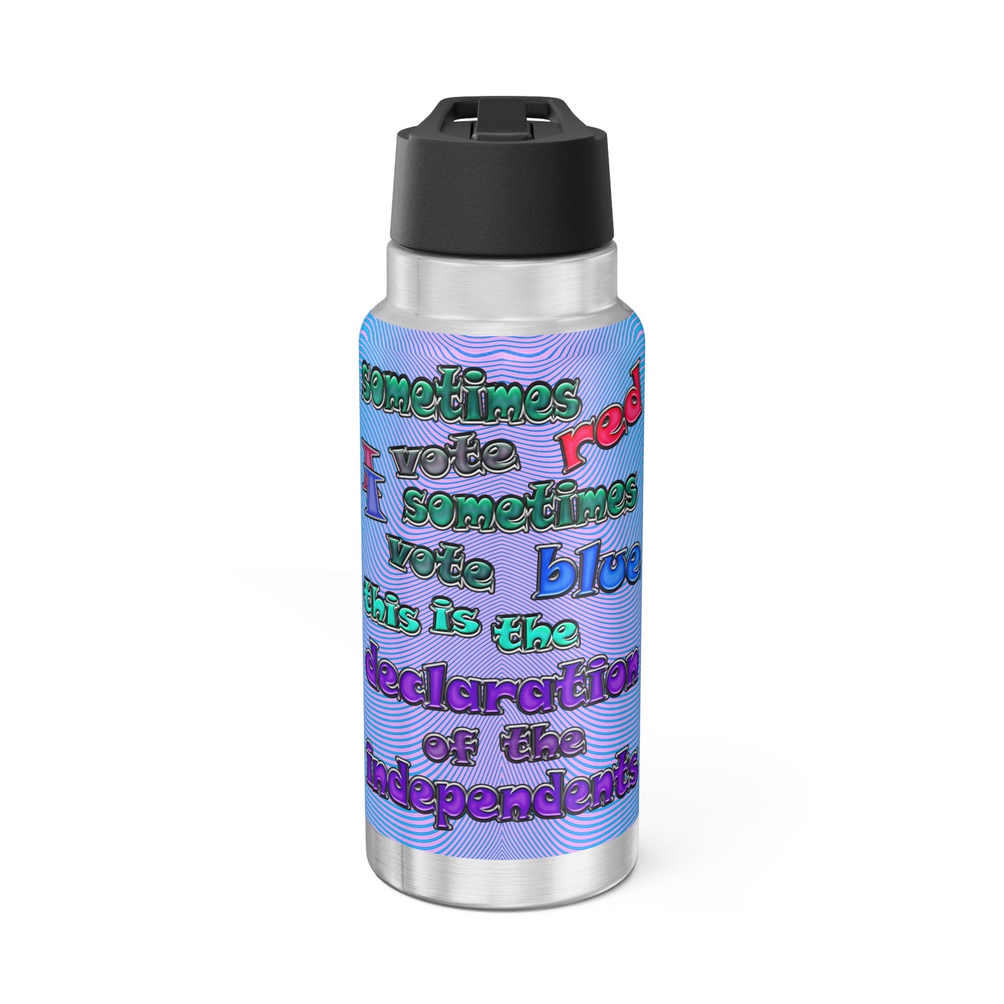 declaration of the independents - Gator Tumbler, 32oz  (light blue-purple wave)
