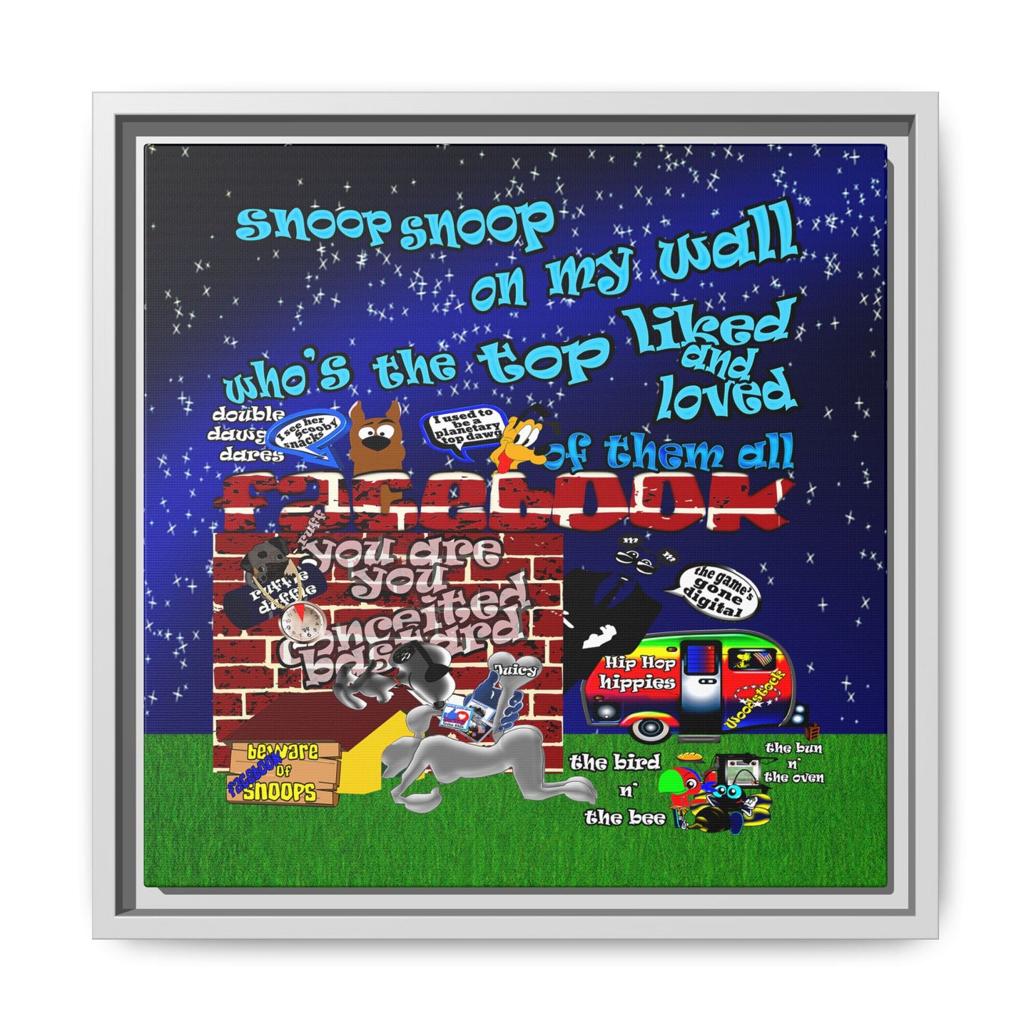 snoops - framed canvas art