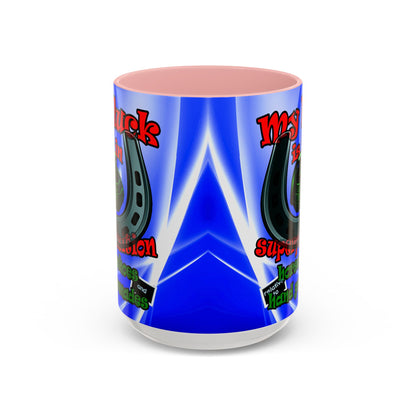 my luck - Accent Mug (blue-white wave)