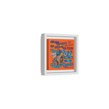 drop the beat - framed canvas art (orange)